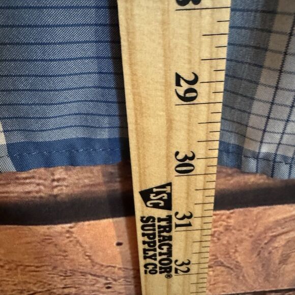 Orvis Classic Shirt XL Men’s Blue Plaid Short Sleeve Button Up Hiking Outdoor - Picture 5 of 8